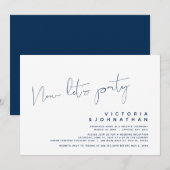 Moderne trouw-elopement, Nu laten we feest uitnodi Kaart (Voorkant / Achterkant)