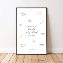 Moderne Trouw Handtekening Gastboek Poster