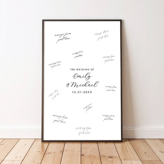 Moderne Trouw Handtekening Gastboek Poster