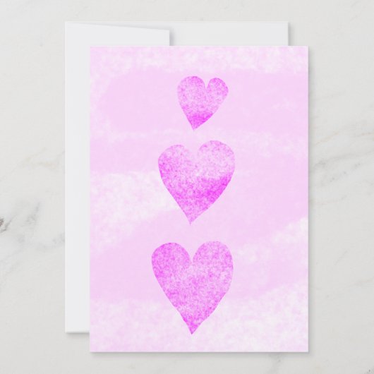 Moderne trouw hartjes eenvoudig ontwerp stijlvolle kaart (Achterkant)