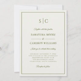 Moderne Trouw Klassieker Monogram Crème & Groen Kaart