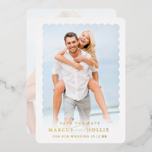 MODERNE TROUW minimalistische verlovingscalligrafi Folie Uitnodiging