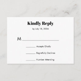 Moderne Trouw-RSVP bijlagekaart Informatiekaartje