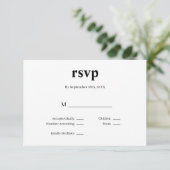 Moderne Trouw RSVP Kaart (Staand voorkant)