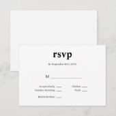 Moderne Trouw RSVP Kaart (Voorkant / Achterkant)