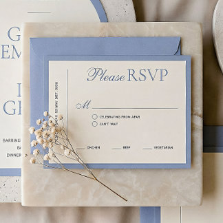 Moderne Trouw RSVP-kaart met Elegante Rand RSVP Kaartje