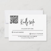 Moderne Trouw-RSVP-Kaart met QR-code RSVP Kaartje (Voorkant)