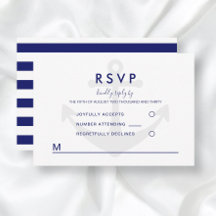 Moderne Trouw-RSVP met Nautisch Anker