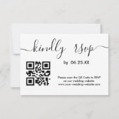 Moderne Trouw-RSVP Online Website Met QR-Code Kaart (Voorkant)