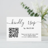 Moderne Trouw-RSVP Online Website Met QR-Code Kaart (Staand voorkant)