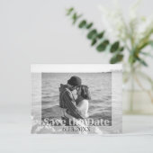 Moderne Trouw Save the Date Foto Briefkaart (Staand voorkant)