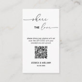 Moderne Trouw Share de liefde Qr Code Informatiekaartje (Voorkant)
