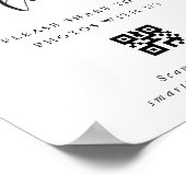 Moderne trouw 'Share the Love' QR-code bord Poster (Hoek)