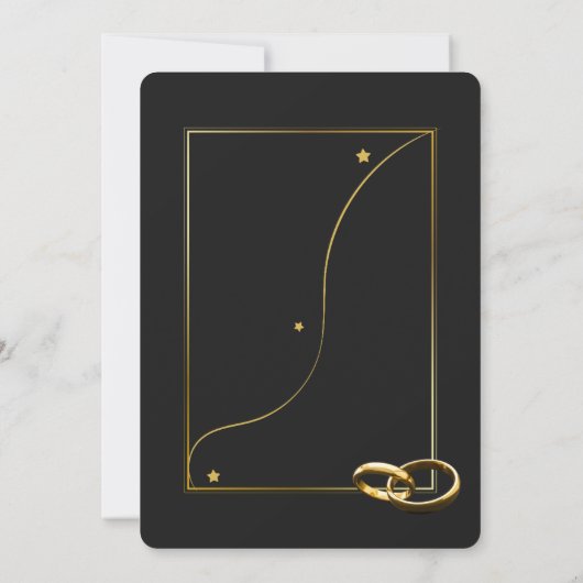 Moderne Trouw Uitnodiging (Achterkant)