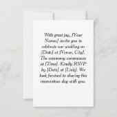 Moderne Trouw Uitnodiging (Achterkant)