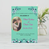 Moderne Trouw Uitnodiging Bericht Achterzijde (Staand voorkant)