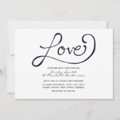 Moderne Trouw Uitnodigingen - Eenvoudig zwart wit (Voorkant)