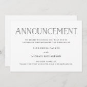 Moderne trouwafzegging aankondiging (Voorkant / Achterkant)