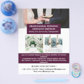 Moderne trouwambtenaar flyer (Enkel)