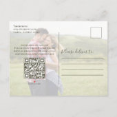 Moderne Trouwdag Bewaar de Datum Foto Op Maat Aankondigingskaart (Achterkant)