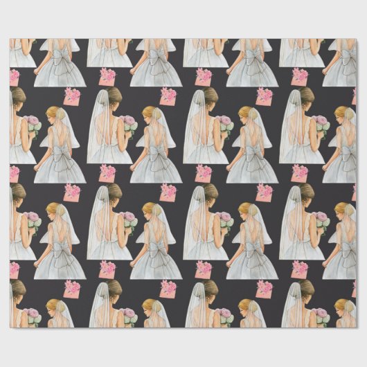 MODERNE trouwdag Cadeaupapier (Vlak)