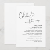 Moderne trouwdag elopement, vier met ons kaart (Voorkant / Achterkant)