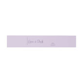 Moderne Trouwdag Grace Lilac Uitnodigingen Wikkel (Vlak)