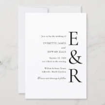 Moderne Trouwdag met Krachtig Monogram Minimalisti