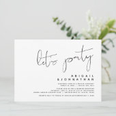 Moderne trouwdag-ontsnapping, Laten we feesten Kaart (Staand voorkant)