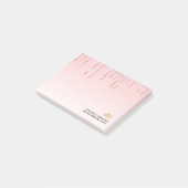 Moderne Trouwdag Roze Glitter Druppels & Gouden Ri Post-it® Notes (Schuin)