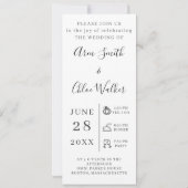 Moderne Trouwdag Save The Date Foto Collage (Achterkant)