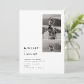 Moderne Trouwdatum Aankondiging met Foto's (Staand voorkant)