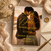 Moderne Trouwdatum Ontwerp Save The Date Magnetische Uitnodiging