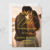 Moderne Trouwdatum Ontwerp Save The Date Magnetische Uitnodiging (Voorkant)