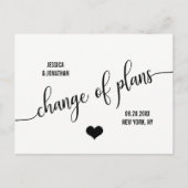 Moderne trouwdatum-plannen uitstellen aankondigingskaart (Voorkant)