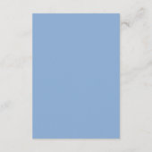 Moderne Trouwdetails met Blauwe Rand Informatiekaartje (Achterkant)