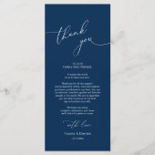 Moderne Trouwdiner Tafelkaart Bedankkaart Programmakaart (Voorkant)
