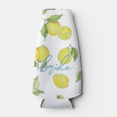 Moderne trouwe Bride Bach-feest | Lemons Flesjeskoeler (Voorkant)