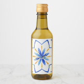 Moderne trouwe Bride Bach-feest | Moorse tegel Wijn Etiket (Voorkant)