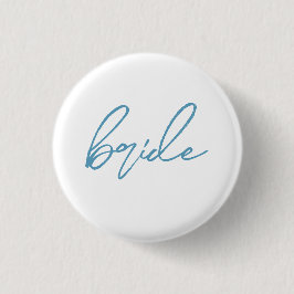 Moderne trouwer vrijgezellenfeest | Blauw Ronde Button 3,2 Cm