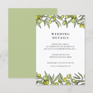 Moderne trouwerekkaart voor filialen informatiekaartje