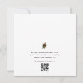 Moderne trouwerij met gouden QR-code in kerstsfeer Kaart (Achterkant)
