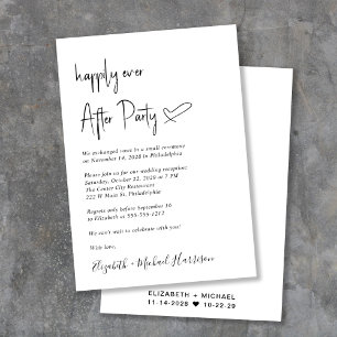 Moderne trouwerij met Happily Ever After Kaart