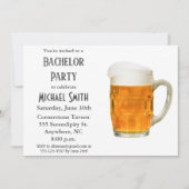 Moderne trouwfeest bier toast kaart (Voorkant)