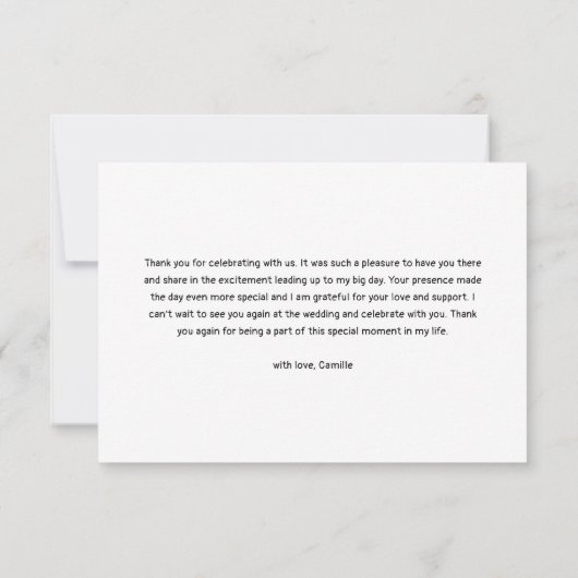 Moderne Trouwfeest Dankkaart Bedankkaart (Achterkant)