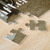 Moderne Trouwfoto Aangepaste namen Jigsaw Puzzel (Zijkant)