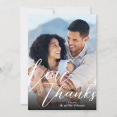 Moderne trouwfoto dank u kaarten (Voorkant)