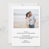 Moderne trouwfoto dank u kaarten (Achterkant)