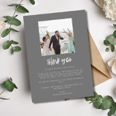 Moderne trouwfoto dank u kaarten