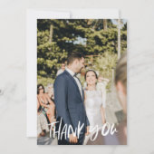 Moderne trouwfoto dank u kaarten (Voorkant)